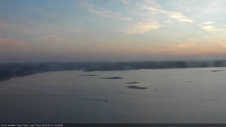Lake Travis webcam, July 21, 2018 7:40 PM CT