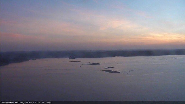 Lake Travis webcam, July 21, 2018 7:45 PM CT