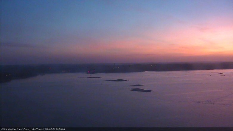 Lake Travis webcam, July 21, 2018 7:55 PM CT