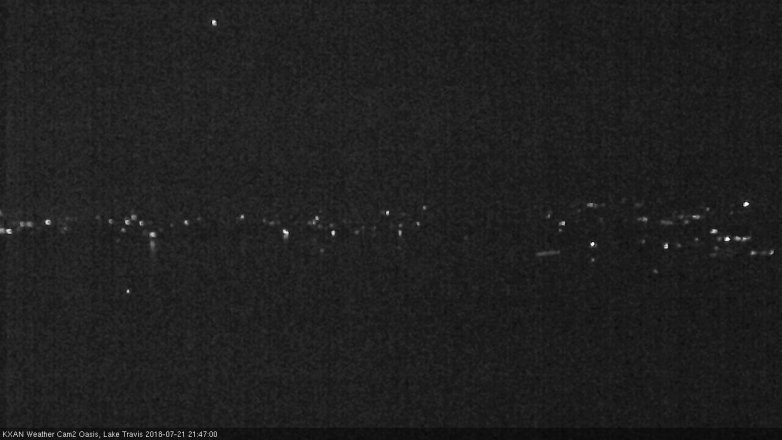 Lake Travis webcam, July 21, 2018 8:50 PM CT