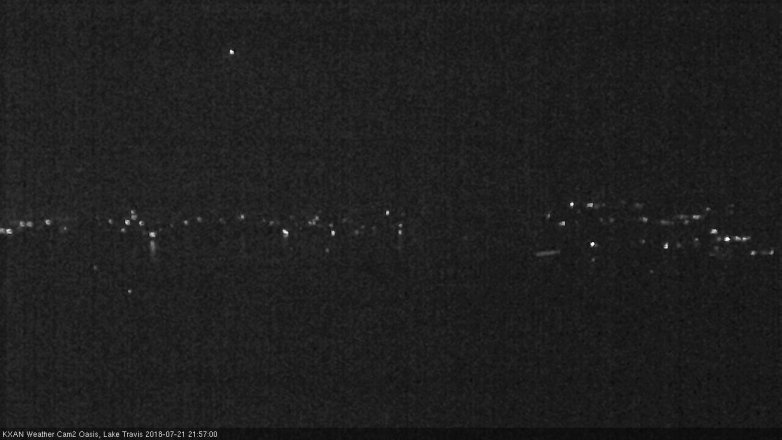 Lake Travis webcam, July 21, 2018 9:00 PM CT