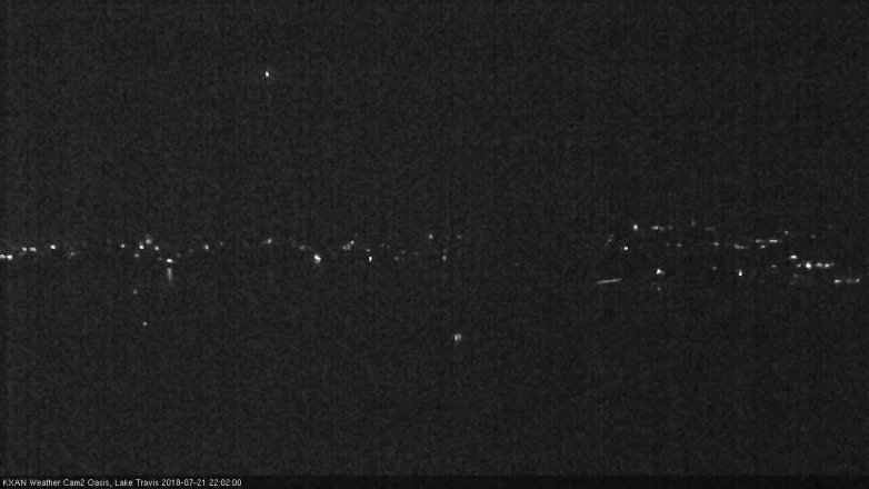 Lake Travis webcam, July 21, 2018 9:05 PM CT