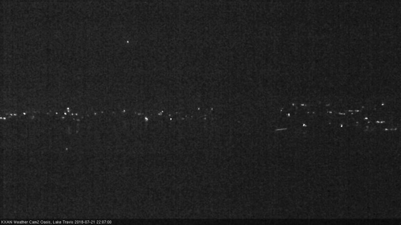 Lake Travis webcam, July 21, 2018 9:10 PM CT