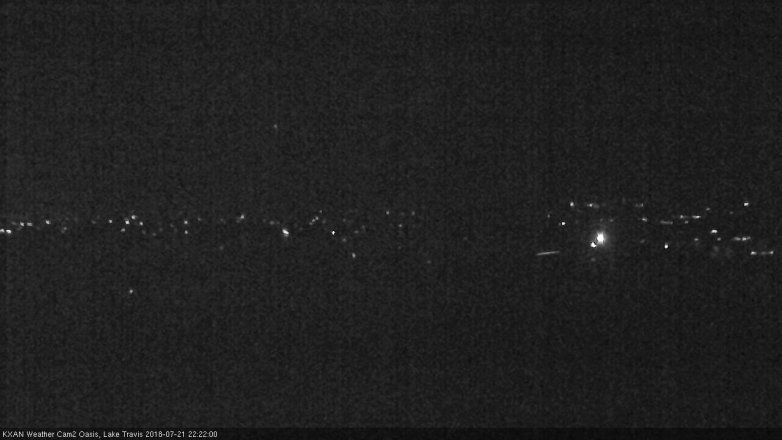 Lake Travis webcam, July 21, 2018 9:25 PM CT