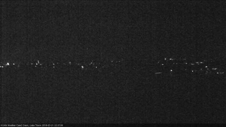 Lake Travis webcam, July 21, 2018 9:40 PM CT
