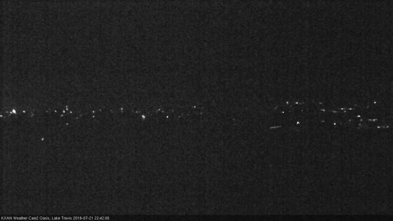 Lake Travis webcam, July 21, 2018 9:45 PM CT