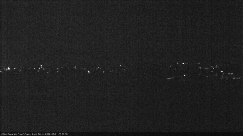 Lake Travis webcam, July 21, 2018 9:55 PM CT