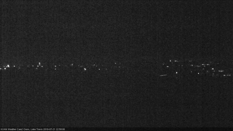 Lake Travis webcam, July 21, 2018 10:00 PM CT