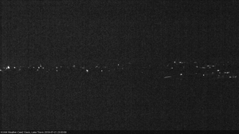 Lake Travis webcam, July 21, 2018 10:05 PM CT