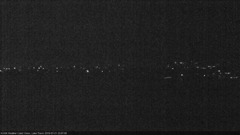 Lake Travis webcam, July 21, 2018 10:10 PM CT