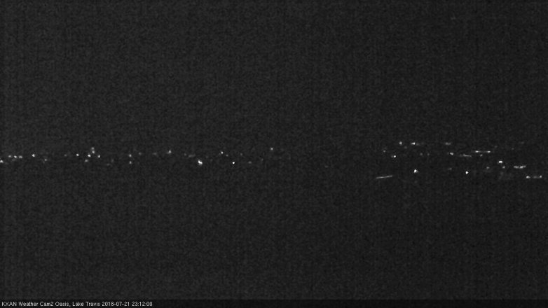 Lake Travis webcam, July 21, 2018 10:15 PM CT