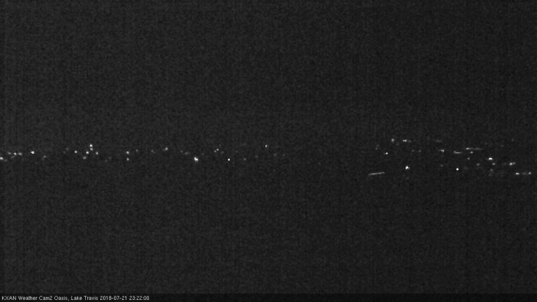 Lake Travis webcam, July 21, 2018 10:25 PM CT