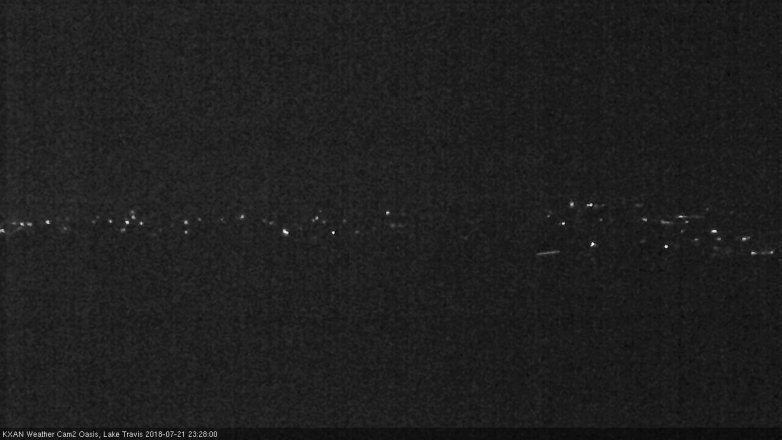 Lake Travis webcam, July 21, 2018 10:30 PM CT