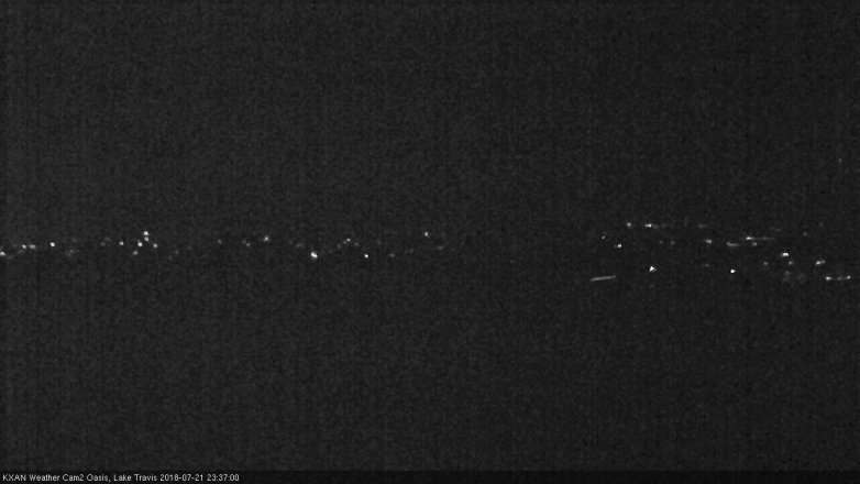 Lake Travis webcam, July 21, 2018 10:40 PM CT