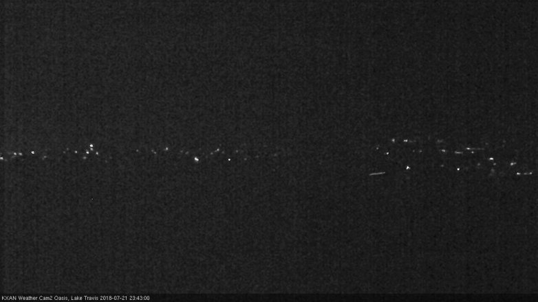 Lake Travis webcam, July 21, 2018 10:45 PM CT