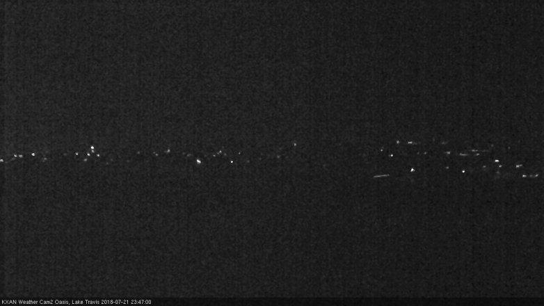 Lake Travis webcam, July 21, 2018 10:50 PM CT