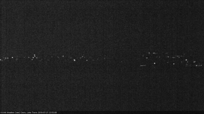 Lake Travis webcam, July 21, 2018 10:55 PM CT