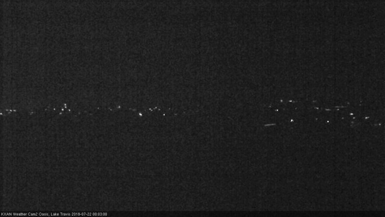 Lake Travis webcam, July 21, 2018 11:05 PM CT