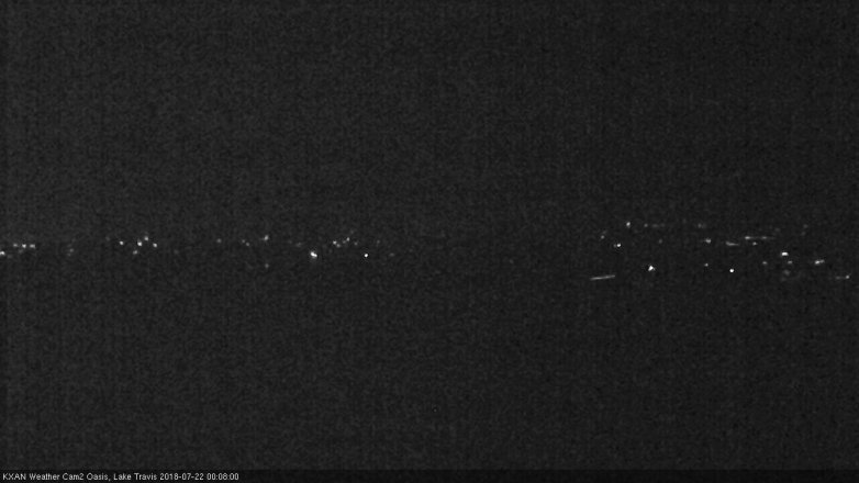 Lake Travis webcam, July 21, 2018 11:10 PM CT