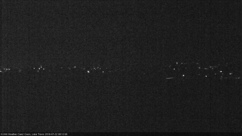 Lake Travis webcam, July 21, 2018 11:15 PM CT