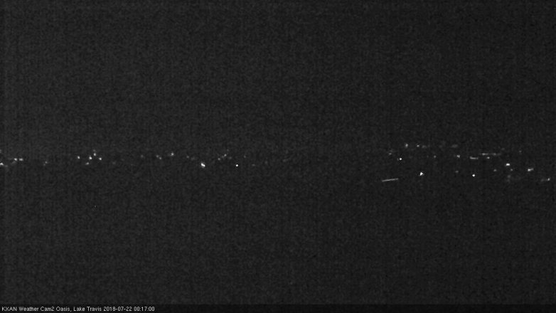 Lake Travis webcam, July 21, 2018 11:20 PM CT