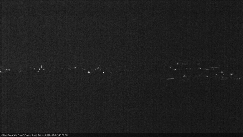 Lake Travis webcam, July 21, 2018 11:25 PM CT
