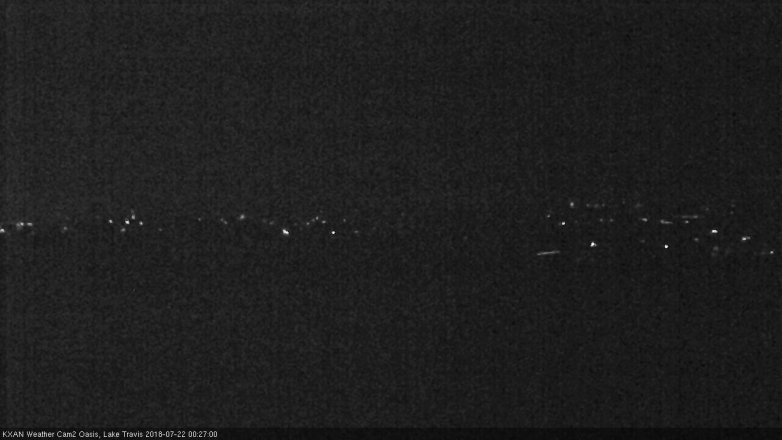 Lake Travis webcam, July 21, 2018 11:30 PM CT