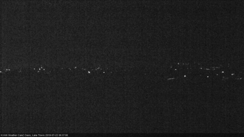 Lake Travis webcam, July 21, 2018 11:40 PM CT