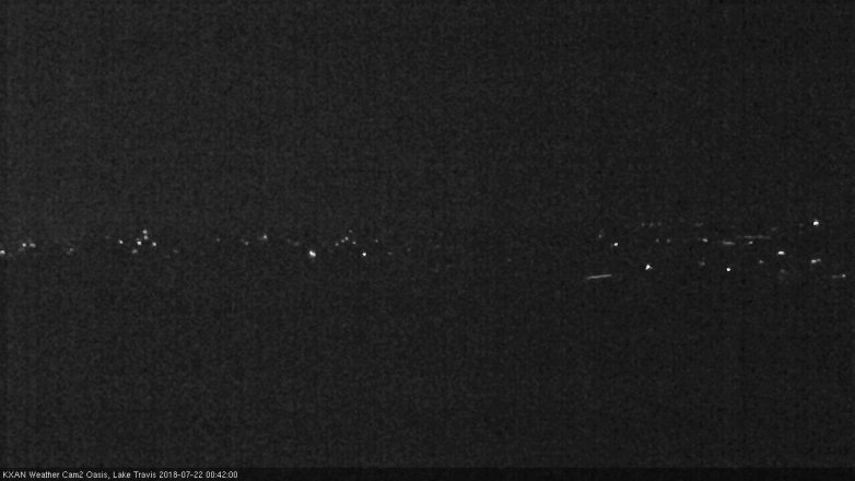 Lake Travis webcam, July 21, 2018 11:45 PM CT