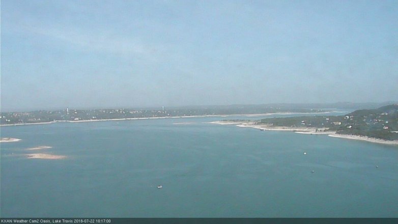 Lake Travis webcam, July 22, 2018 9:20 AM CT