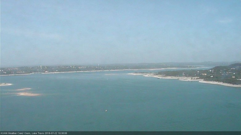 Lake Travis webcam, July 22, 2018 9:40 AM CT