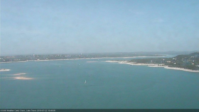 Lake Travis webcam, July 22, 2018 9:50 AM CT