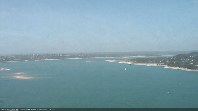 Lake Travis webcam, July 22, 2018 10:05 AM CT