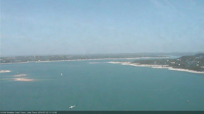 Lake Travis webcam, July 22, 2018 10:15 AM CT