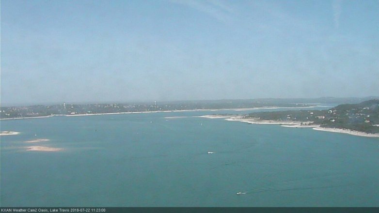 Lake Travis webcam, July 22, 2018 10:25 AM CT