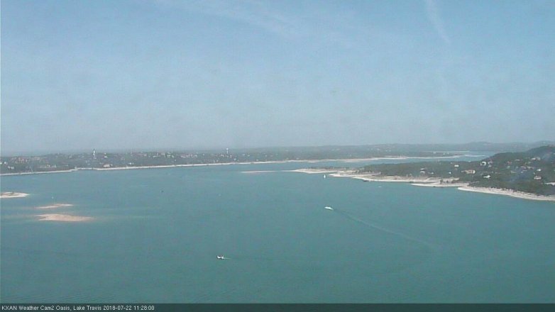 Lake Travis webcam, July 22, 2018 10:30 AM CT