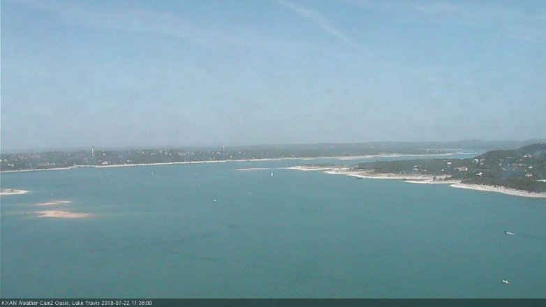 Lake Travis webcam, July 22, 2018 10:40 AM CT