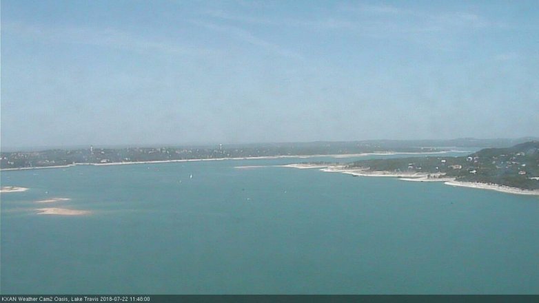 Lake Travis webcam, July 22, 2018 10:50 AM CT