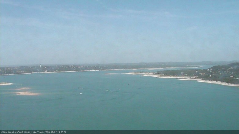 Lake Travis webcam, July 22, 2018 11:00 AM CT