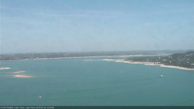 Lake Travis webcam, July 22, 2018 11:05 AM CT