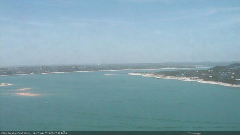 Lake Travis webcam, July 22, 2018 11:15 AM CT