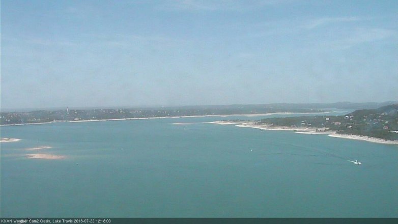 Lake Travis webcam, July 22, 2018 11:20 AM CT