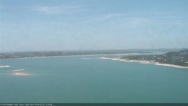 Lake Travis webcam, July 22, 2018 11:35 AM CT