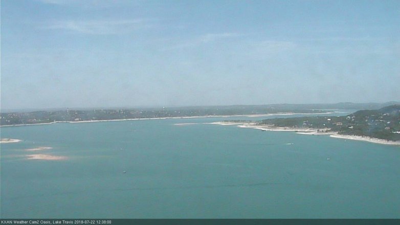 Lake Travis webcam, July 22, 2018 11:40 AM CT