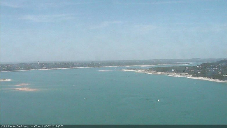 Lake Travis webcam, July 22, 2018 11:45 AM CT