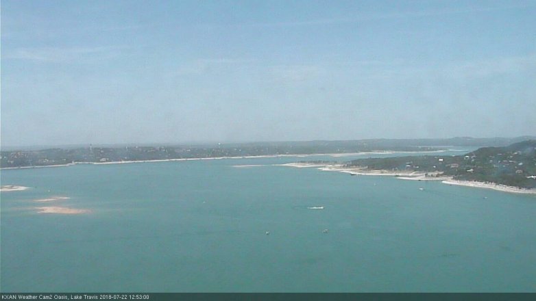 Lake Travis webcam, July 22, 2018 11:55 AM CT