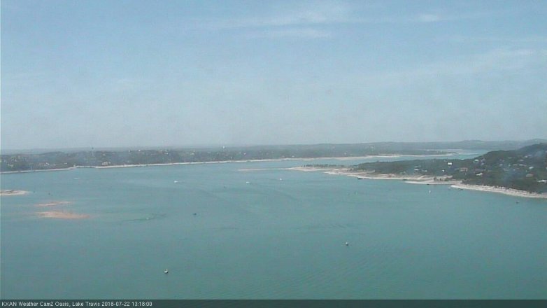 Lake Travis webcam, July 22, 2018 12:20 PM CT