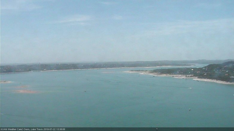 Lake Travis webcam, July 22, 2018 12:40 PM CT