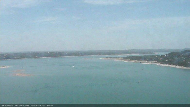 Lake Travis webcam, July 22, 2018 12:50 PM CT