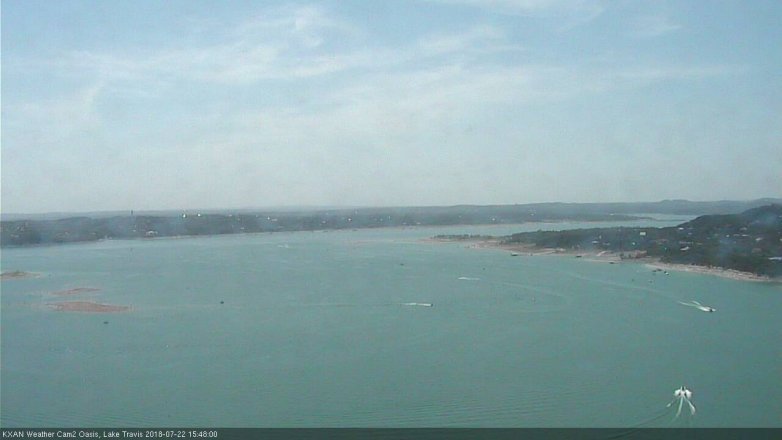 Lake Travis webcam, July 22, 2018 2:50 PM CT